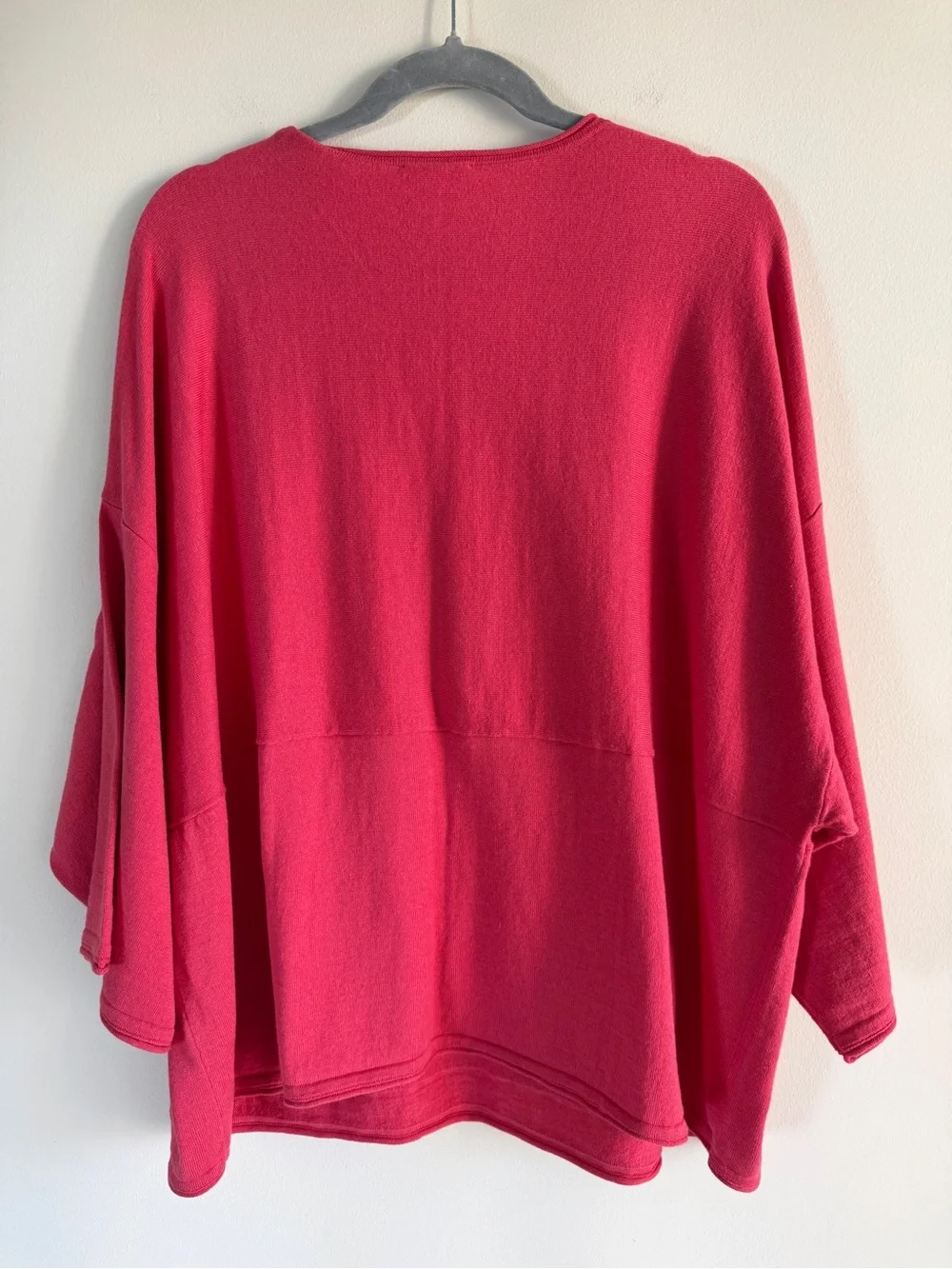 NWT J.Jill Pure Jill Cotton Cashmere Blend Surplice Dolman Sweater Red L